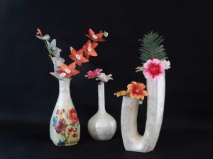 seashell handicrafts, capiz shells, vase, flower vase, home decoration, abalone shells, mother of pearl, home interior, furniture, seashells, Indonesian Crafts
